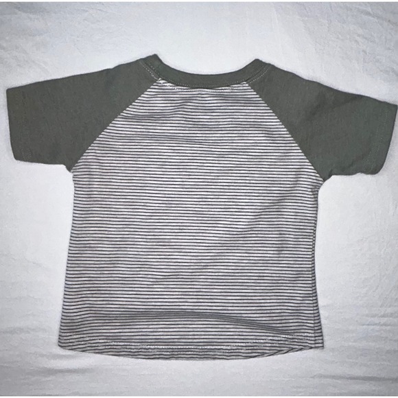 Star Wars The Mandalorian Baby Yoda T-Shirt Olive Green Striped 18M - Picture 2 of 3